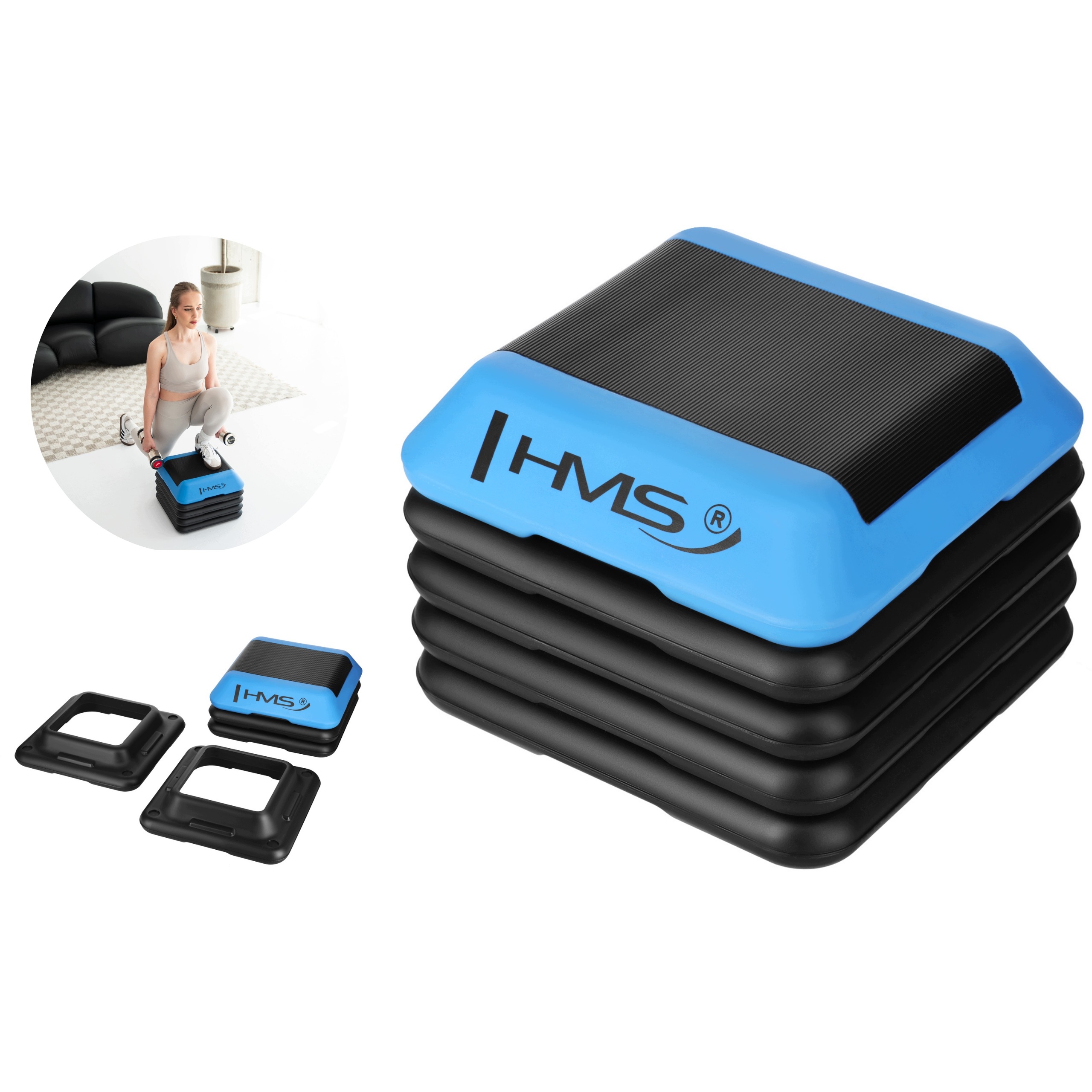 Step fitness regulowany podest do aerobiku ćwiczeń w domu stopień Hms