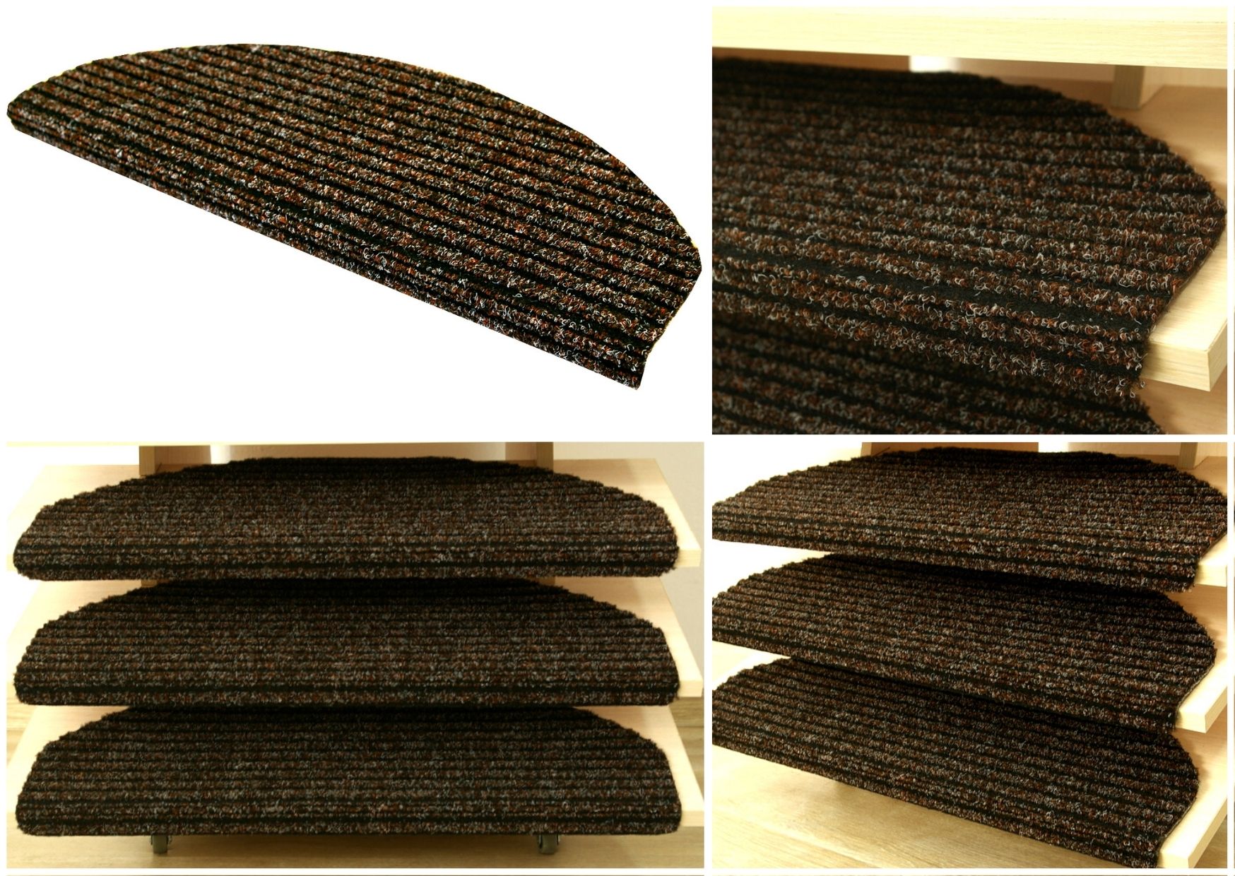 DYWANIKI NAKŁADKI NA SCHODY NA STOPNIE MOCNE PRĄŻKOWANE GRUBE TREPY STOPKI Materiał tkanina