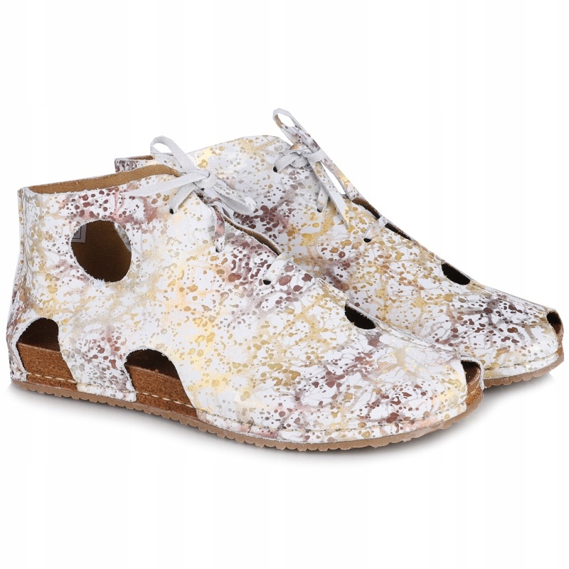 Dámské sandály Maciejka 03426-11/00-6 Bílá+zlatá Kůže Vel. 38