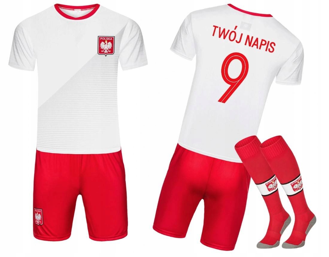 Strój piłkarski Polska getry Własny Nadruk 92