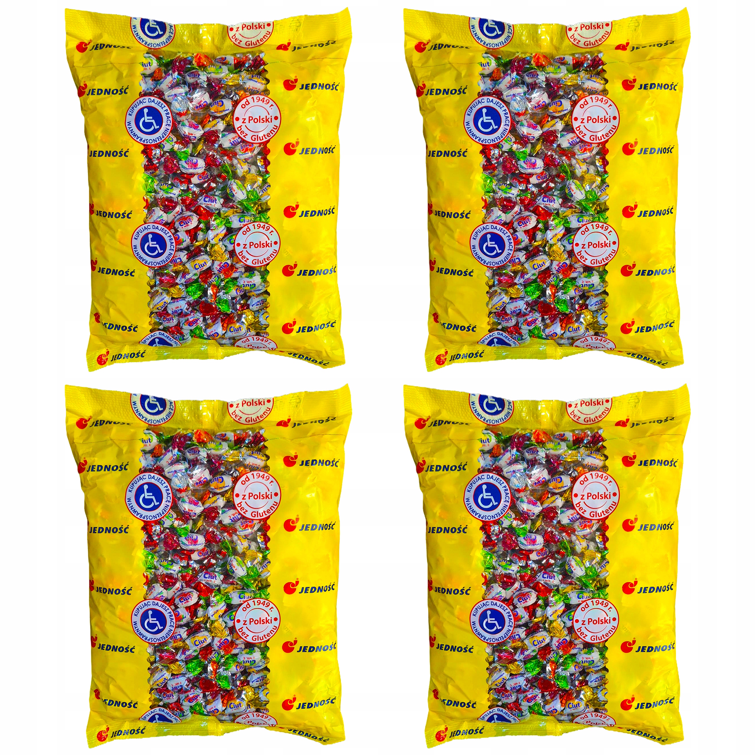 Zestaw cukierków pudrowych Jedność 4 opakowania Ciut 4KG (4x1 kg)