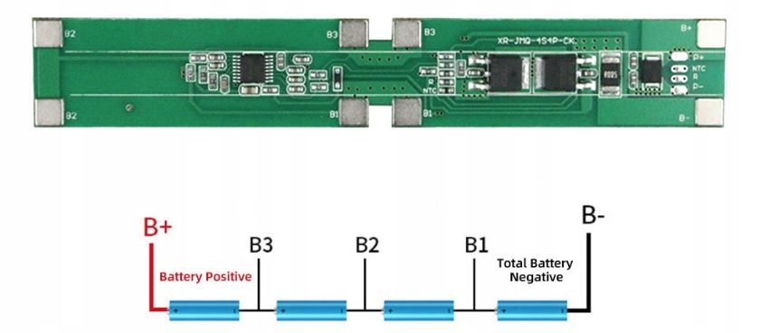 BMS zabezpieczenie Li-Ion 18650 4s 14.4V 7A Kod producenta BMS Li-Ion 4s 7A