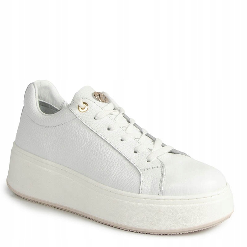 Carinii B9232 Bílé Kožené Tenisky 39 Bílá