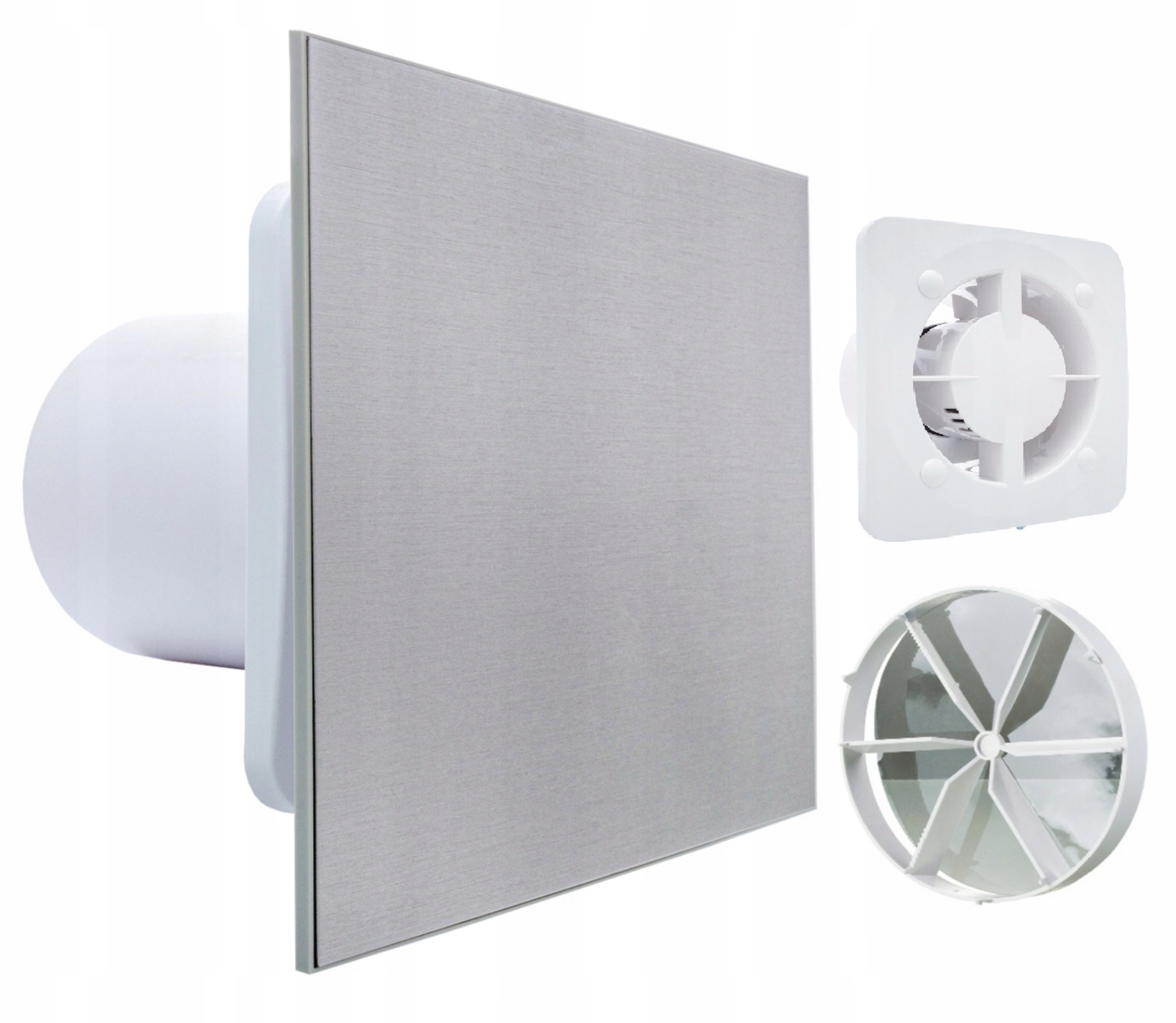 Koupelnový Ventilátor FI125 Aluminium Tichý Hygrostat Časovač Dárek Ventil