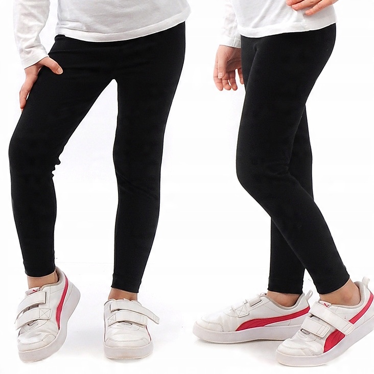 

Legginsy Dziecięce Bawełniane Pl Getry Czarne 104
