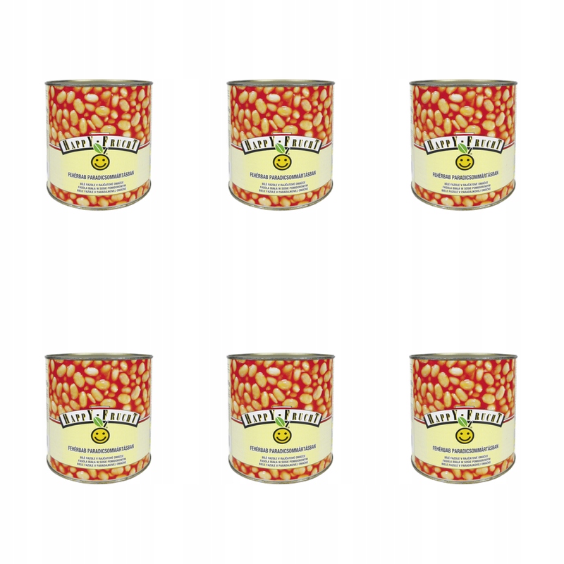 Happy Frucht Fasola biała w sosie pomidorowym 2620 g X6