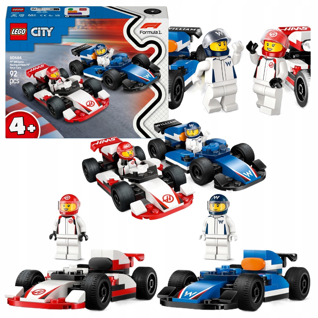 Lego City 60464 Město Auta Williams Racing a Haas F1