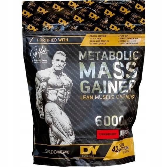 Dorian Yates Metabolic Mass Gainer 6000 g doplněk stravy na hmotu příchuť jahoda