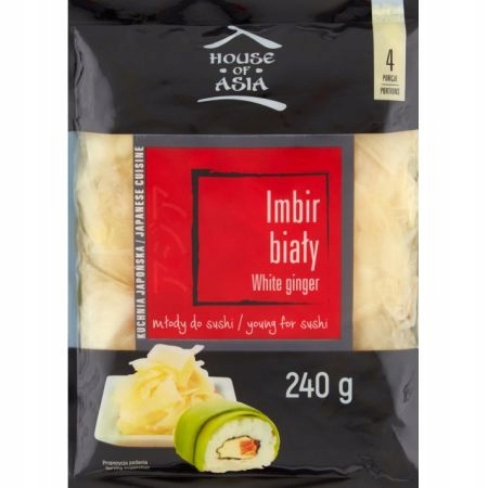 

Marynowany Imbir do sushi biały 240 g