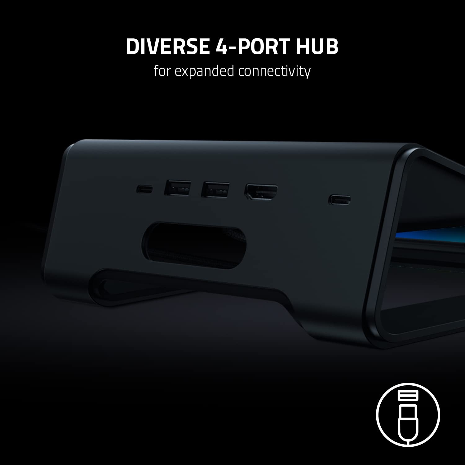 RAZER Podstawka Pod Laptopa Chroma V2 Ergonomiczna Aluminiowa USB-C RGB — miniatura 7