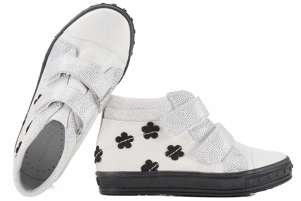 

Kornecki 6801 Trzewiki Dziewczęce Półbuty białe 31