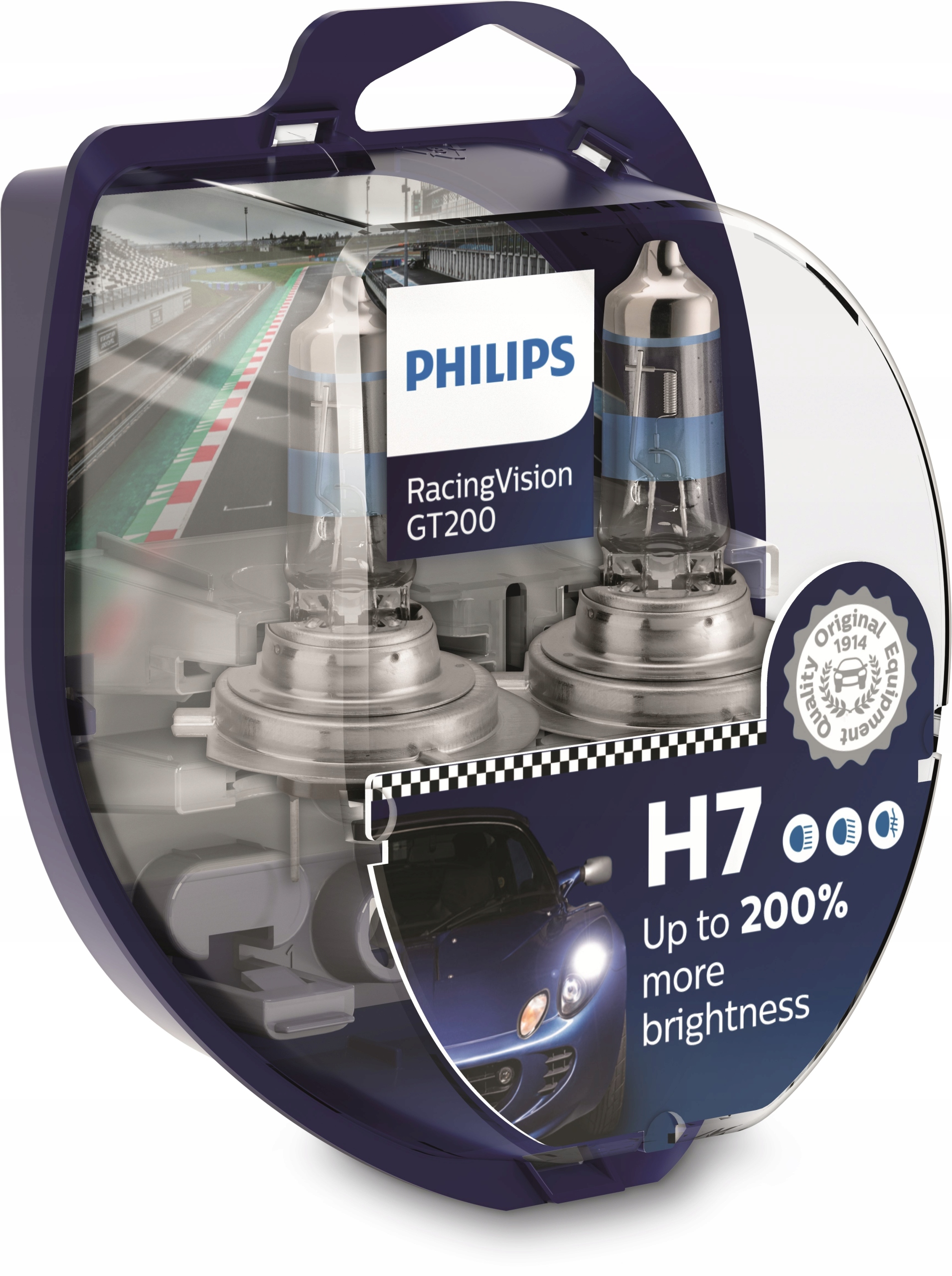 

Philips Żarówki Racing Vision GT200 +200% H7 12V