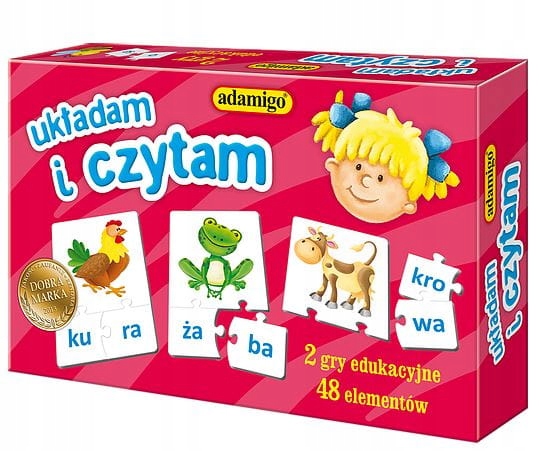 

Układam i czytam układanka edukacyjna dla dzieci