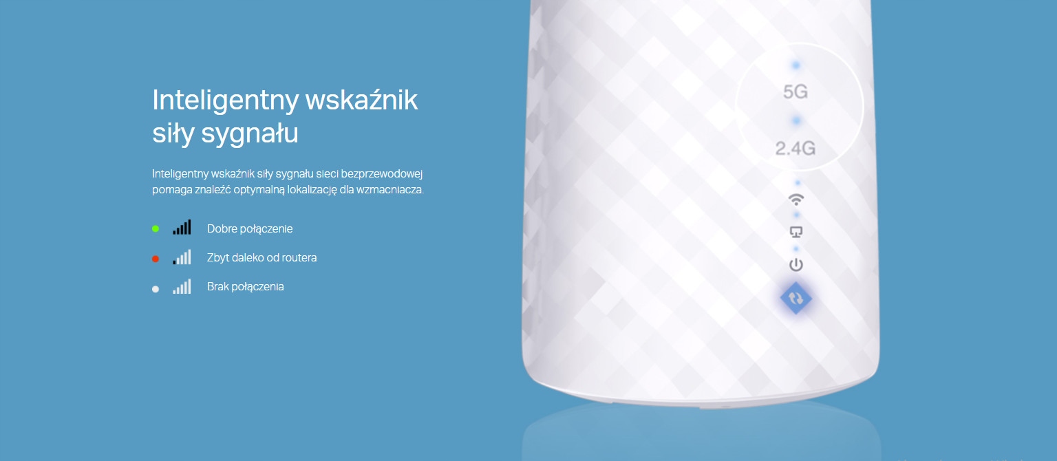 Wzmacniacz sygnału Wi-Fi TP-Link RE190 wifi AC750 mesh 5gh 2.4ghz Informacje o bezpieczeństwie CE