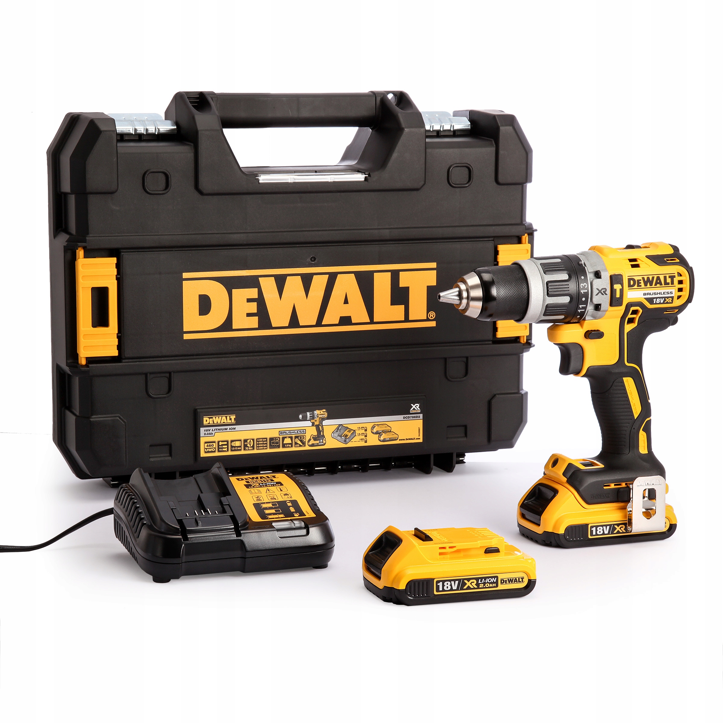 Wiertarko Wkrętarka z udarem DeWalt DCD796D2 2X2Ah 70Nm 18V Xr Zestaw