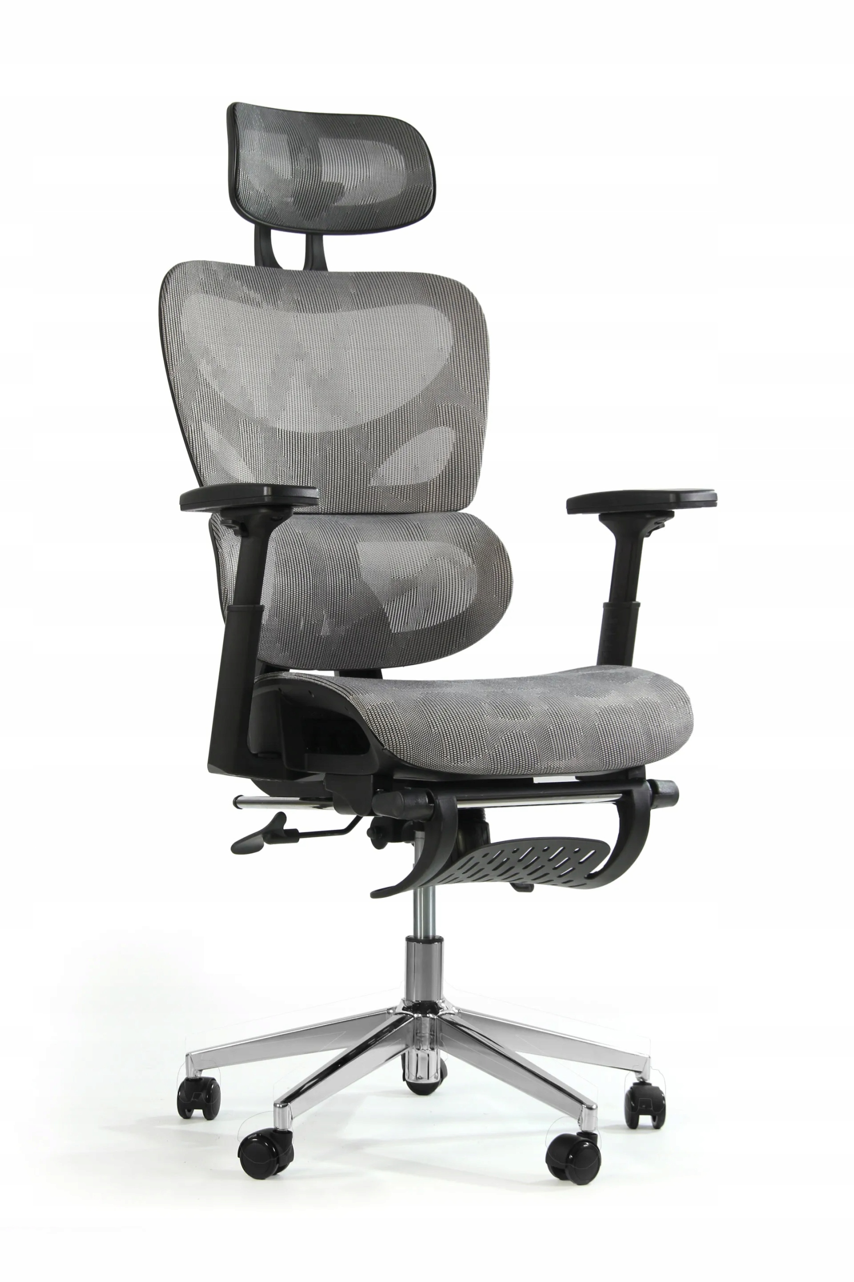 Ergonomická kancelárska stolička K80G s podnožkou, farba grafitová