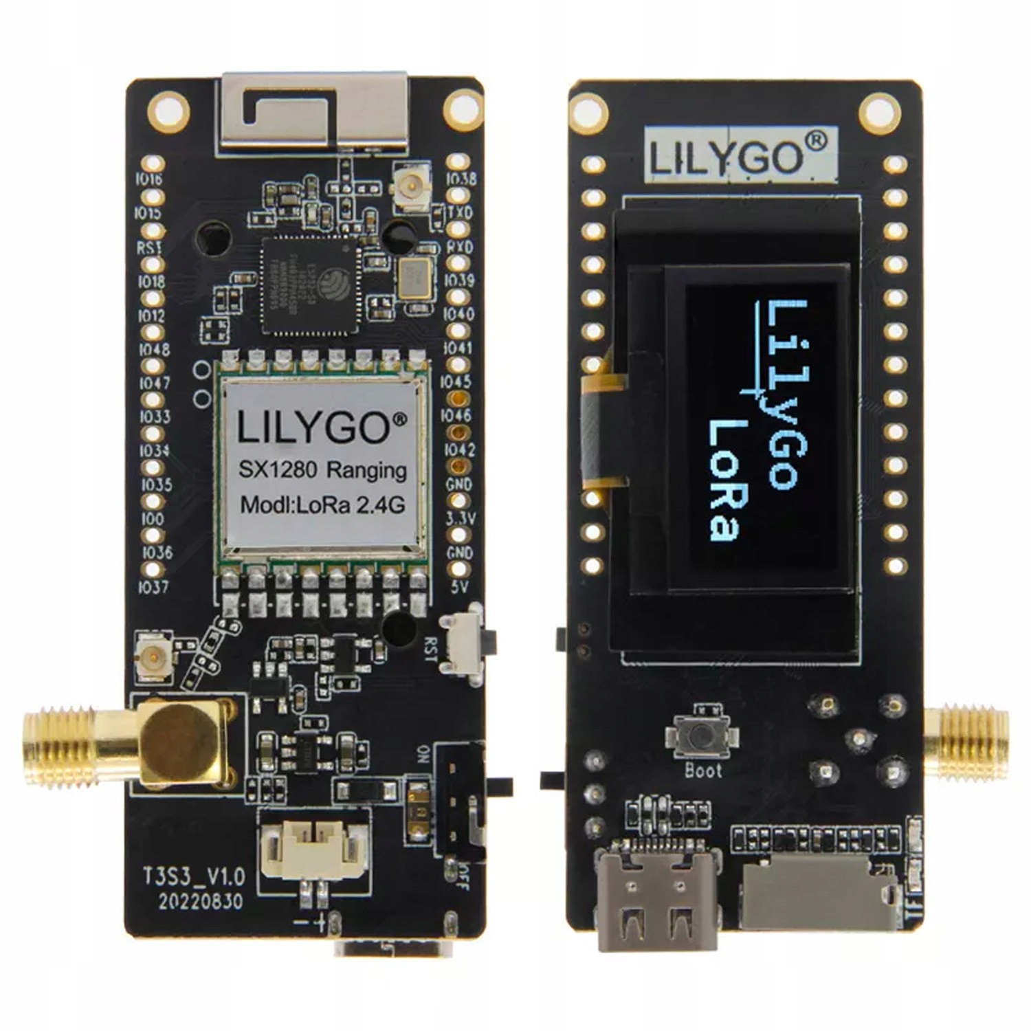 ESP32-S3 LilyGO T3S3 LoRa SX1280 2.4GHz WiFi Bluetooth slot Tf Usb-c