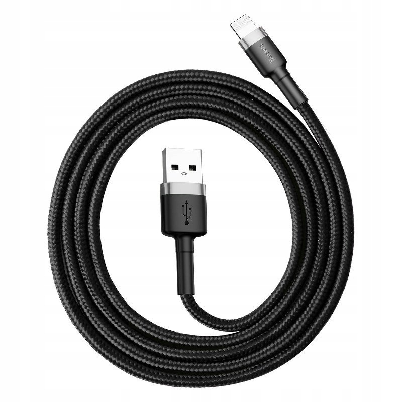 Baseus Cafule kabel Lightning USB iPhone 2.4A 1m Konstrukcja oplot