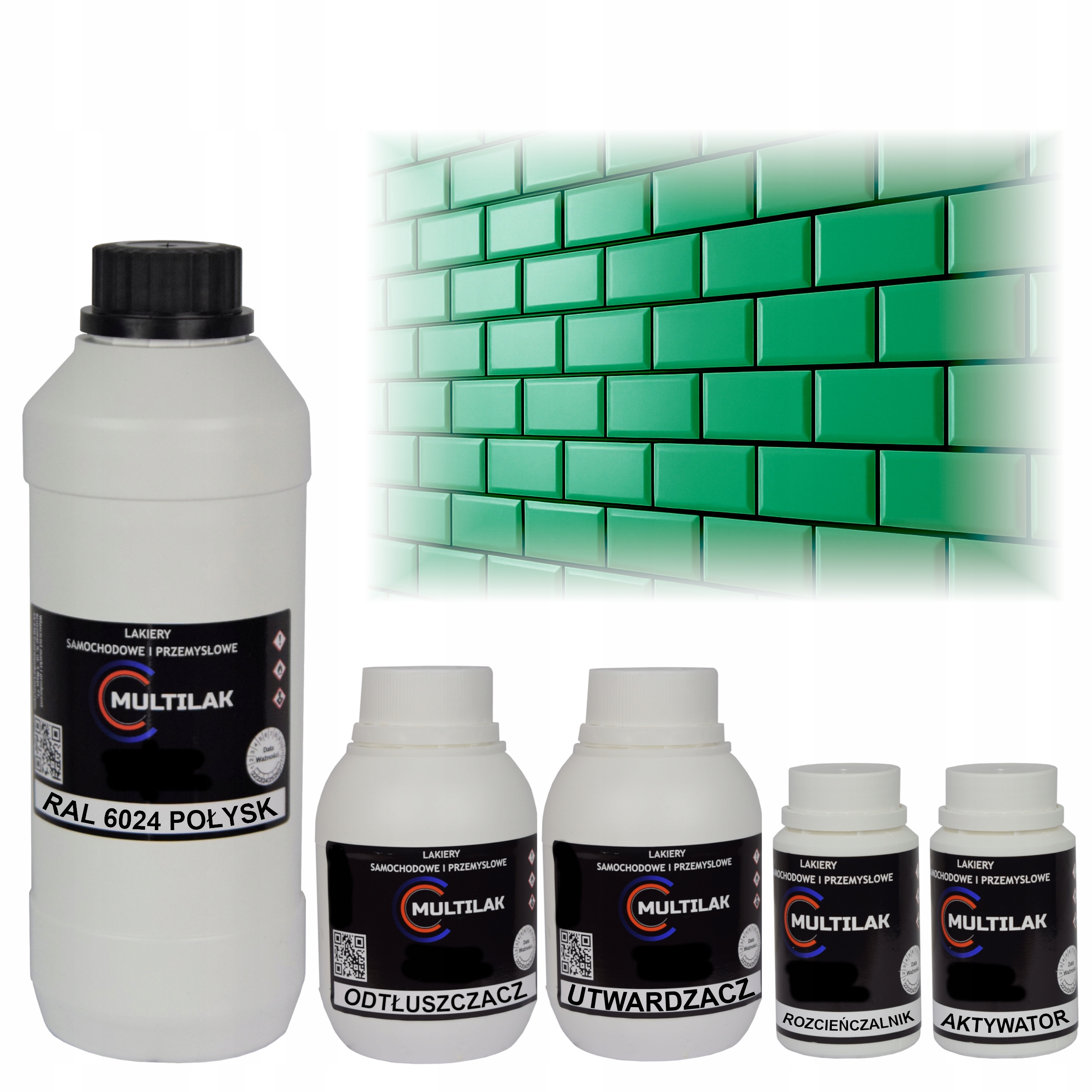 Lak barva Ral 6024 na glazuru dlaždic na váleček štětec 1L Lesk