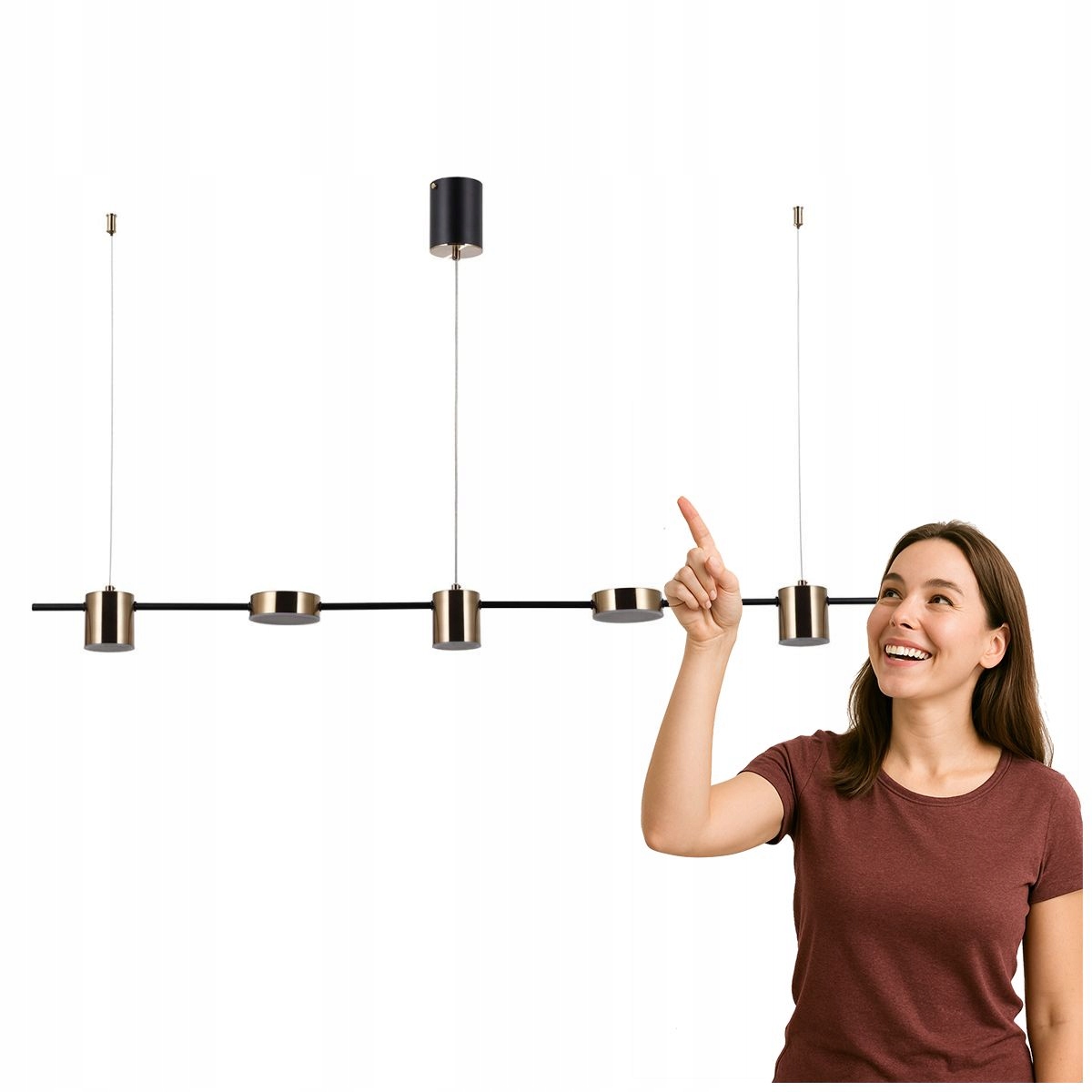 Závesná Led lampa 30W Remdal PND-16374-5-BK-4K Italux