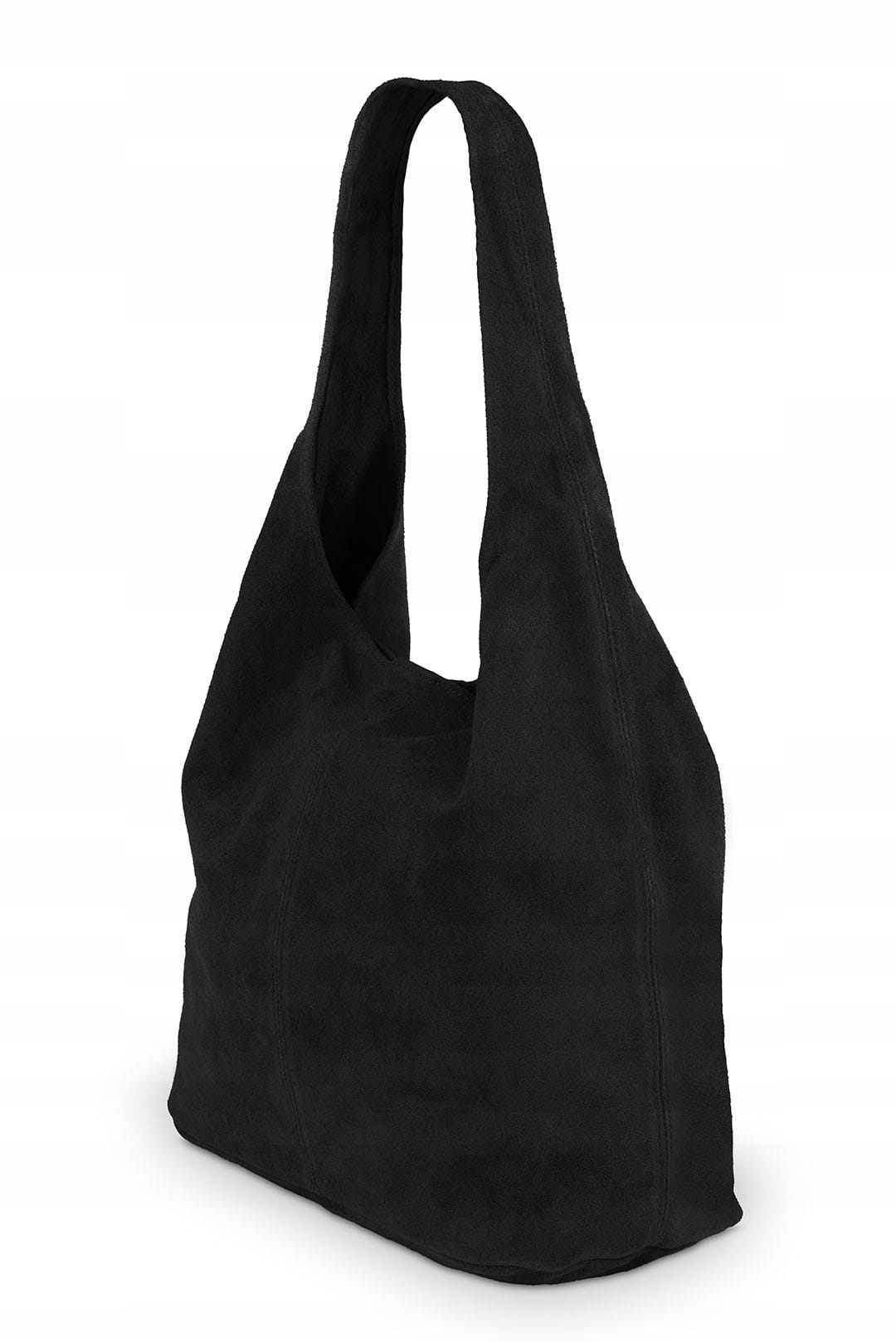 CZARNA ZAMSZOWA TOREBKA WOREK ZAMSZ NATURALNY shopper TORBA ZAMSZOWA A4 Kolor czarny