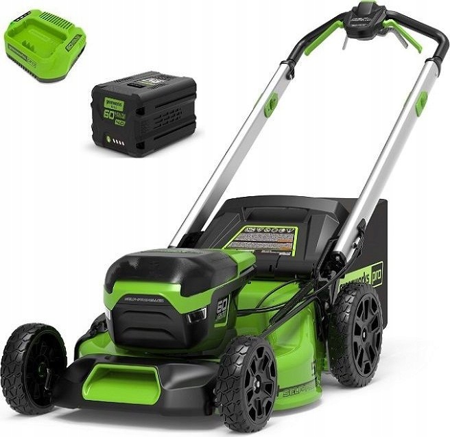 Greenworks 60V silnik bezszczotkowy, 51 cm zestaw, ładowarka 1