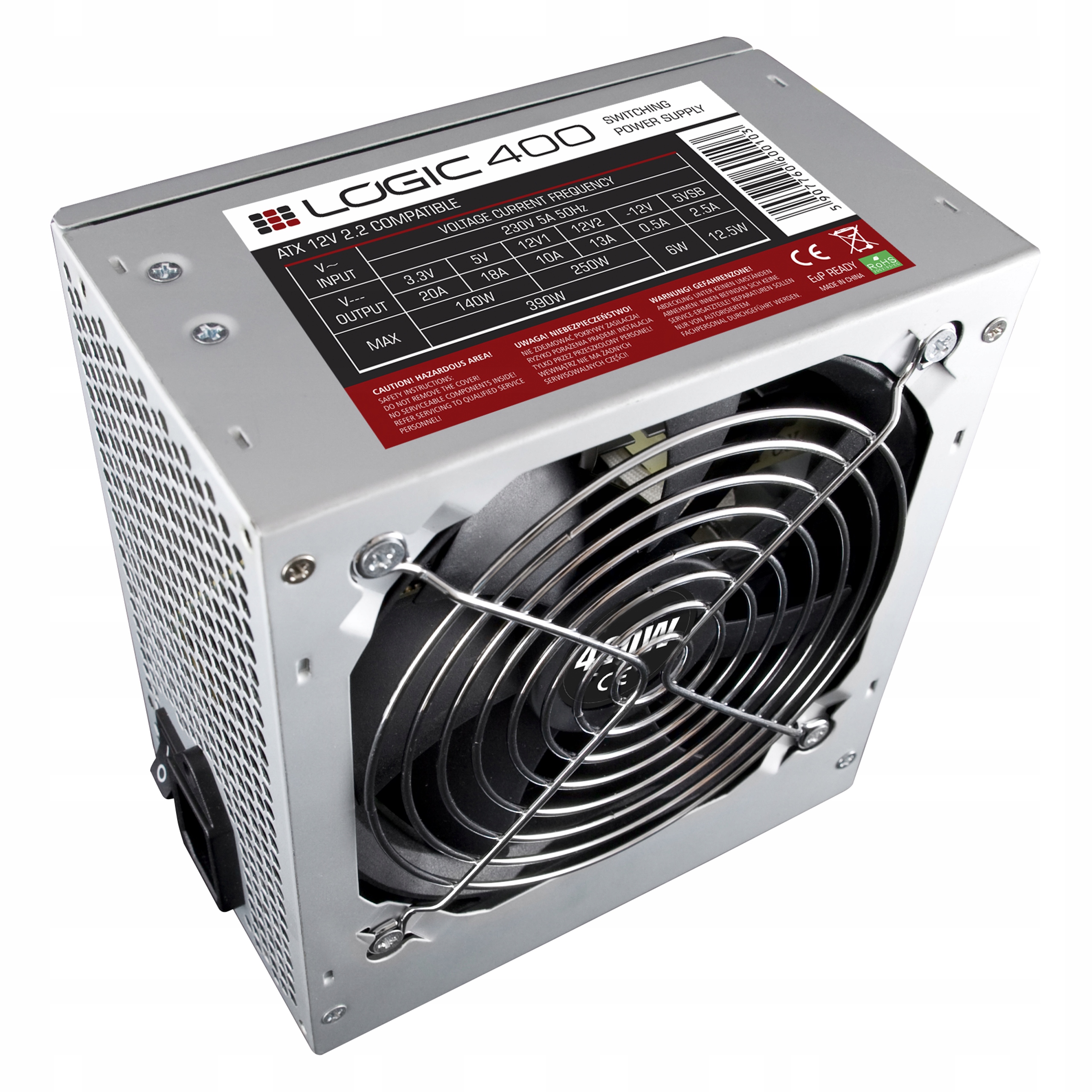 Napájecí Zdroj Atx 400W – Tichý Ventilátor – Dva Sata Konektory – Pasivní Pfc Modul