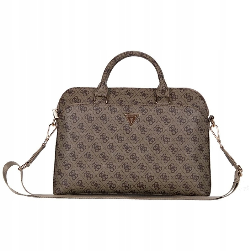 Guess 4G Zipper Pocket Triangle Logo taška na notebook 15" (hnědá)