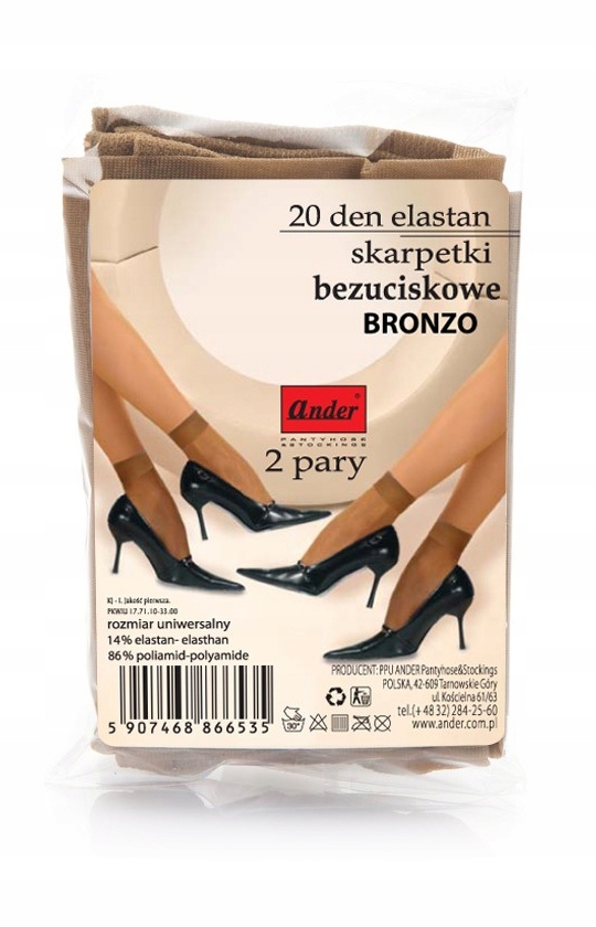 

skarpetki Elastan woreczek - bronzo - Ander