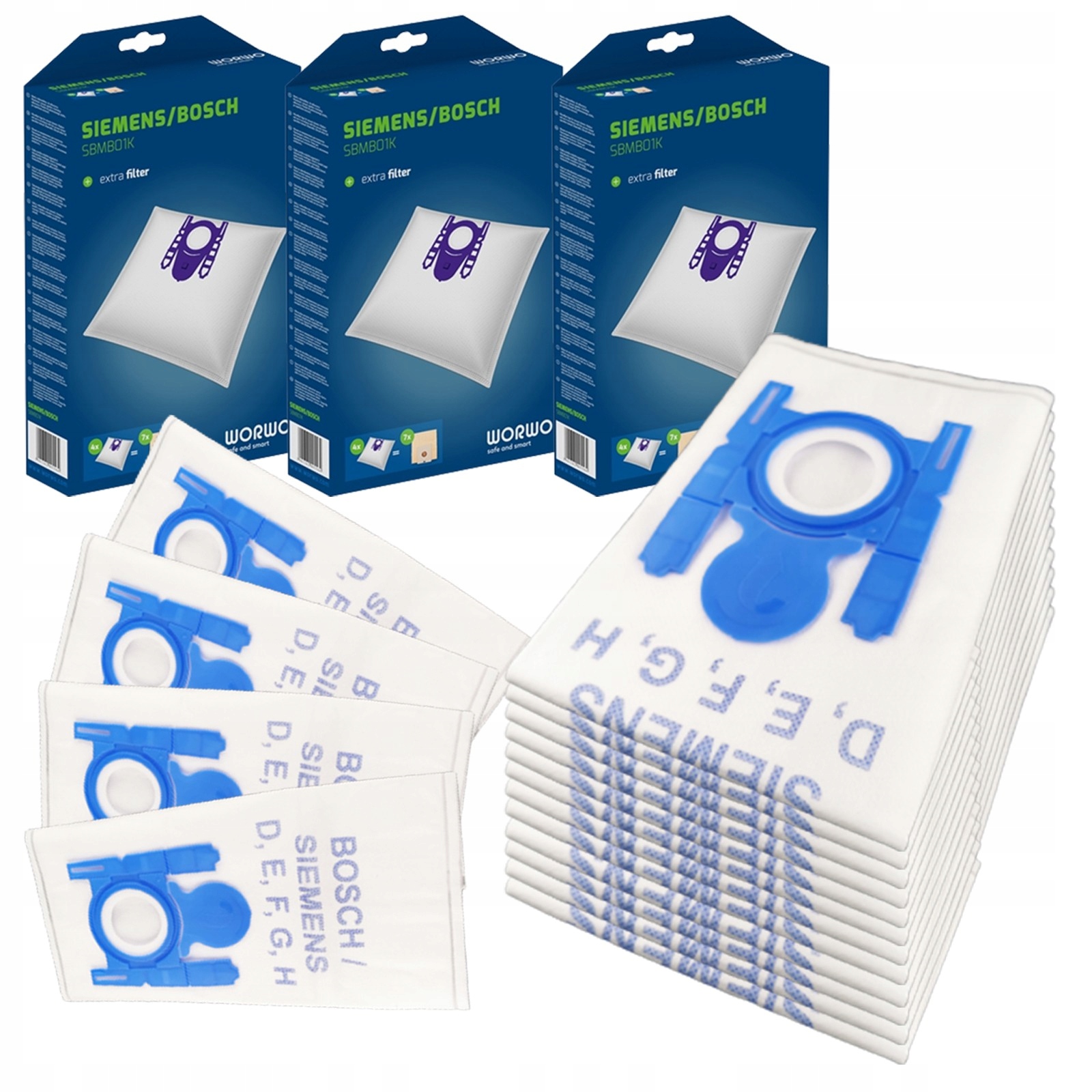 12x WORKI DO ODKURZACZA BOSCH ProPower VBBSGL40S