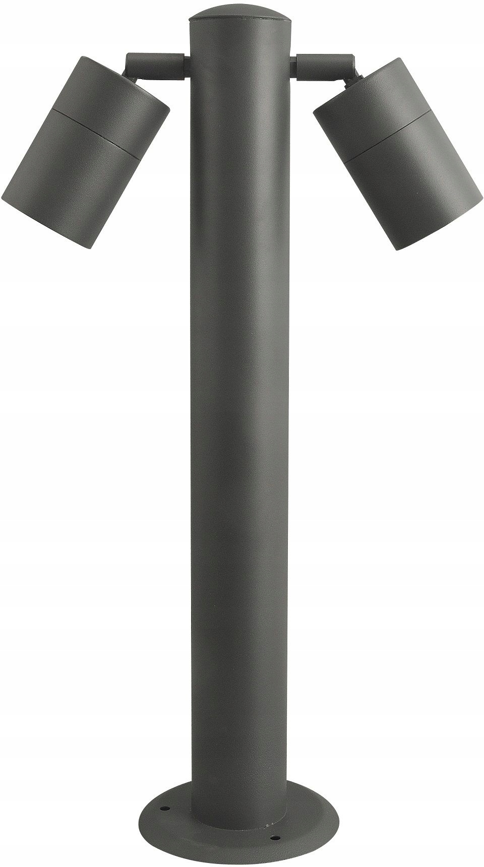 Šedý záhradný stĺpik Rolf 2 reflektory na osvetlenie záhrady a chodníka