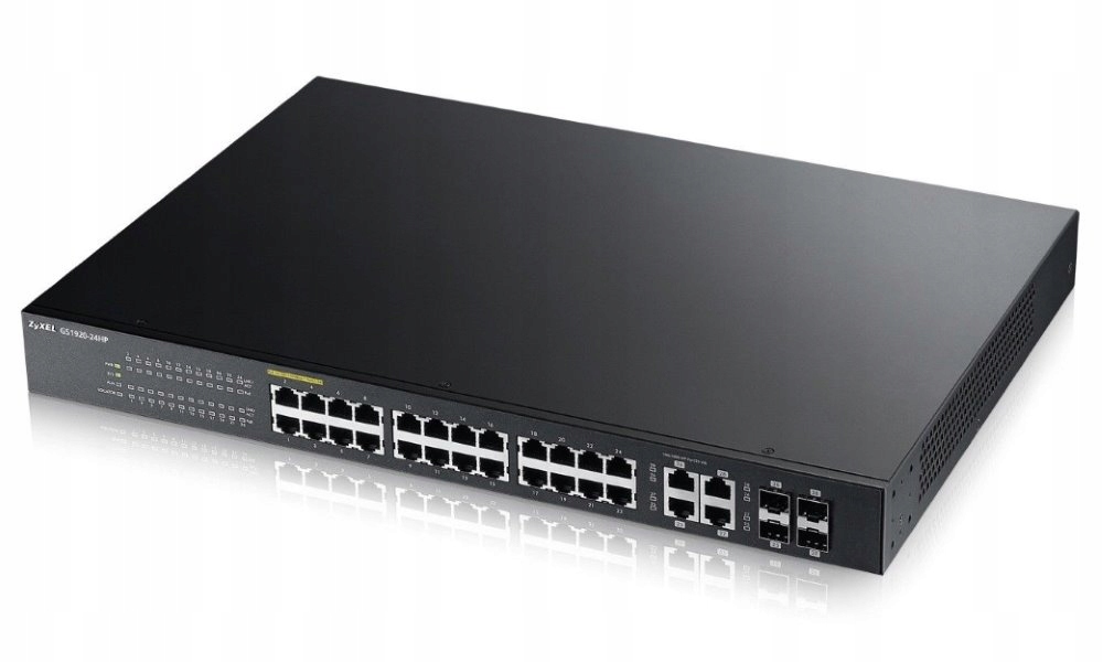Zyxel GS1920-24HPv2 28-port Gigabit WebManaged PoE Switch, 24x gigabit RJ45