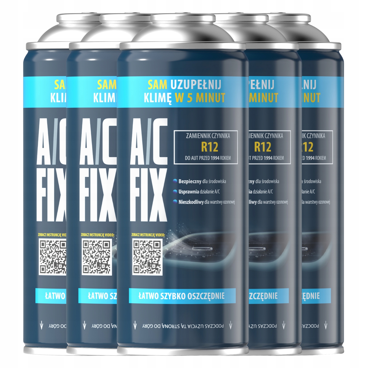 Ac Fix Sada 5xR12 Chladicí Médium pro naplnění klimatizace 850 g