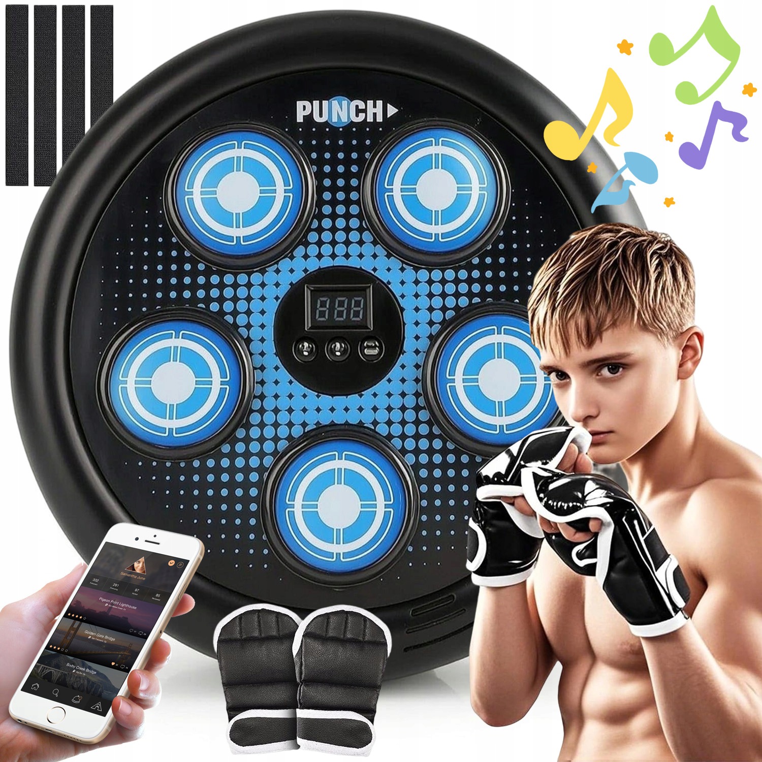 Trénink Hudebního Boxovacího Stroje Pro Připevnění Na Zeď Ve 3 Rychlostech