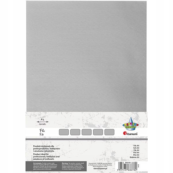 2x Plst pro dekoraci 10 listů Titanum 20x30 cm Šedá 155