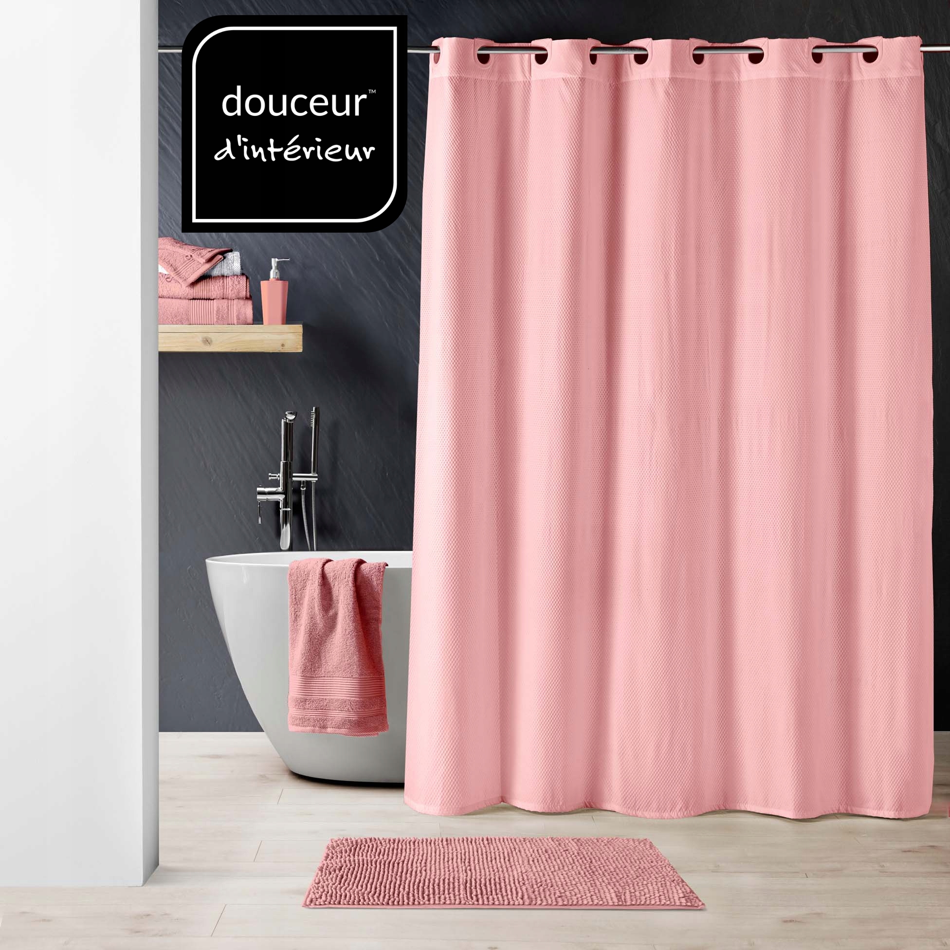 ZASŁONA PRYSZNICOWA TEKSTYLNA KOTARA DO WANNY ZASŁONKA POD PRYSZNIC KURTYNA Wymiary 180x200cm