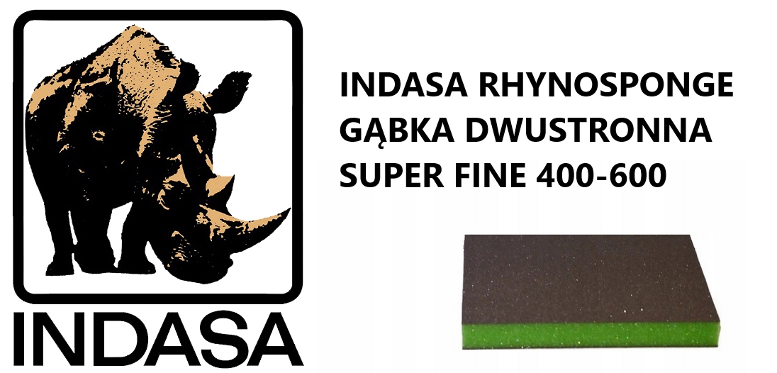 Indasa Rhynosponge Gąbka Dwustronna V.fine 400-600 Zielona