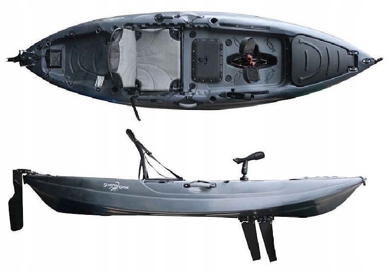 Kompaktowy Kajak Wędkarski Pedal Flap 9 Ramowe Siedzenie Z Napędem Nożnym