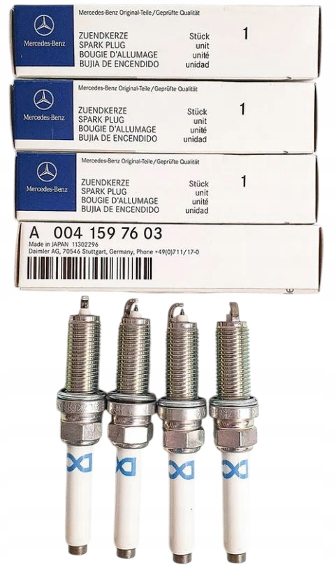 4× Świeca zapłonowa Mercedes-Benz OE A0041597603