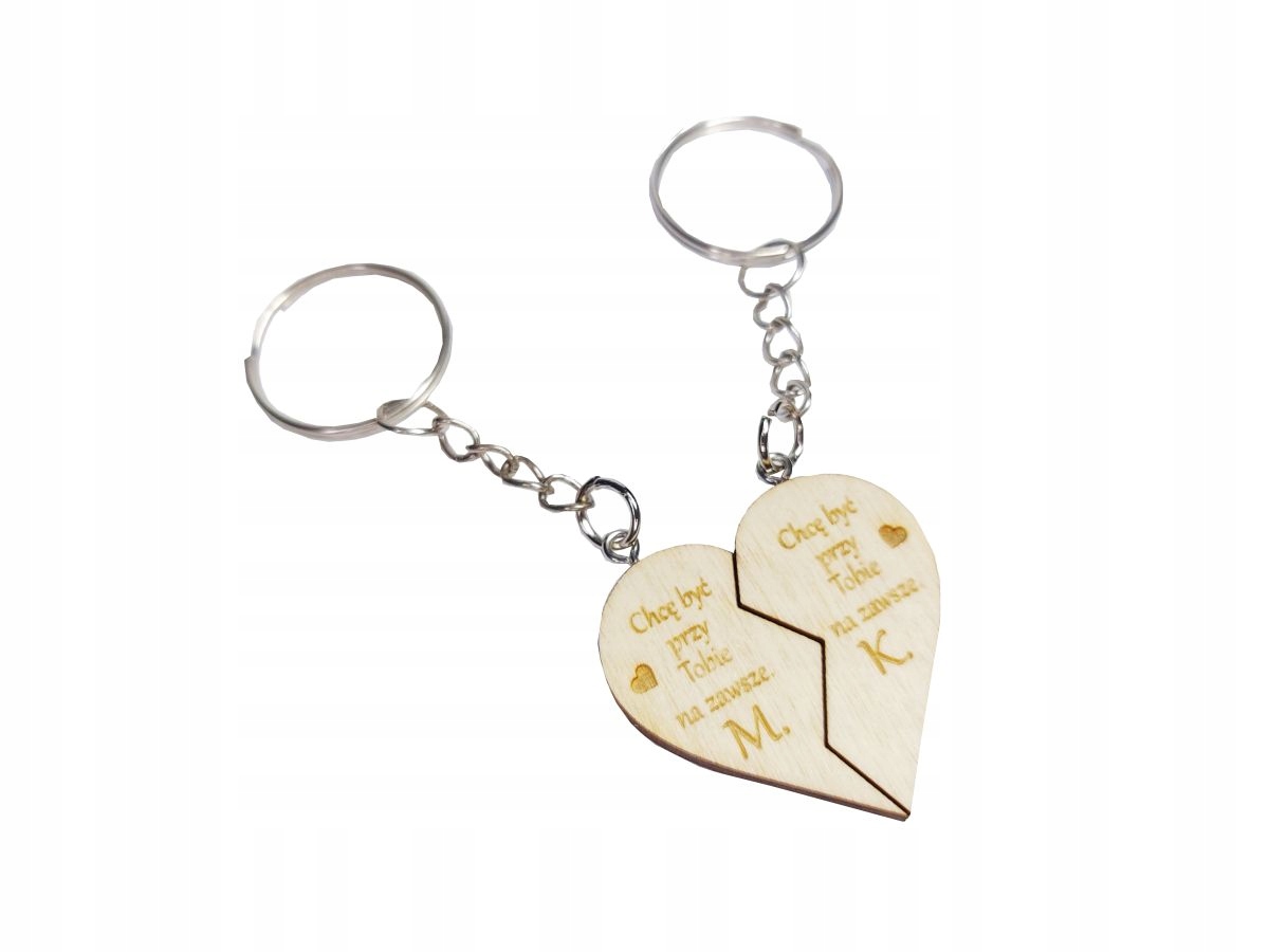 

Brelok Serce Łamane Walentynki Twój Grawer