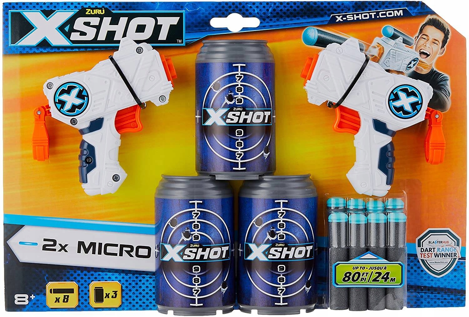 

2x Pistolet Wyrzutnia Zuru X-shot Strzałki Puszki