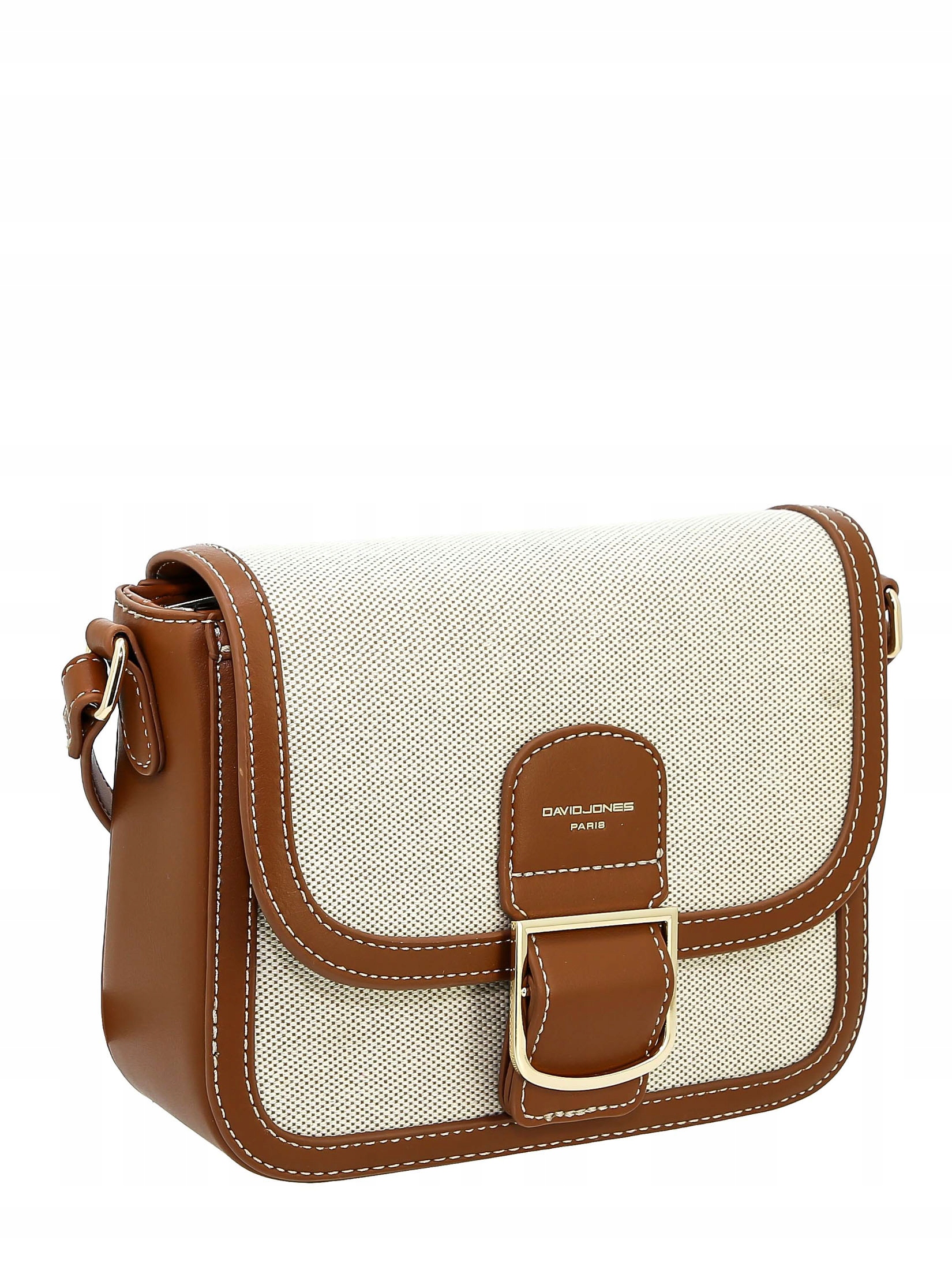 Torebka listonoszka David Jones skóra ekologiczna, płótno