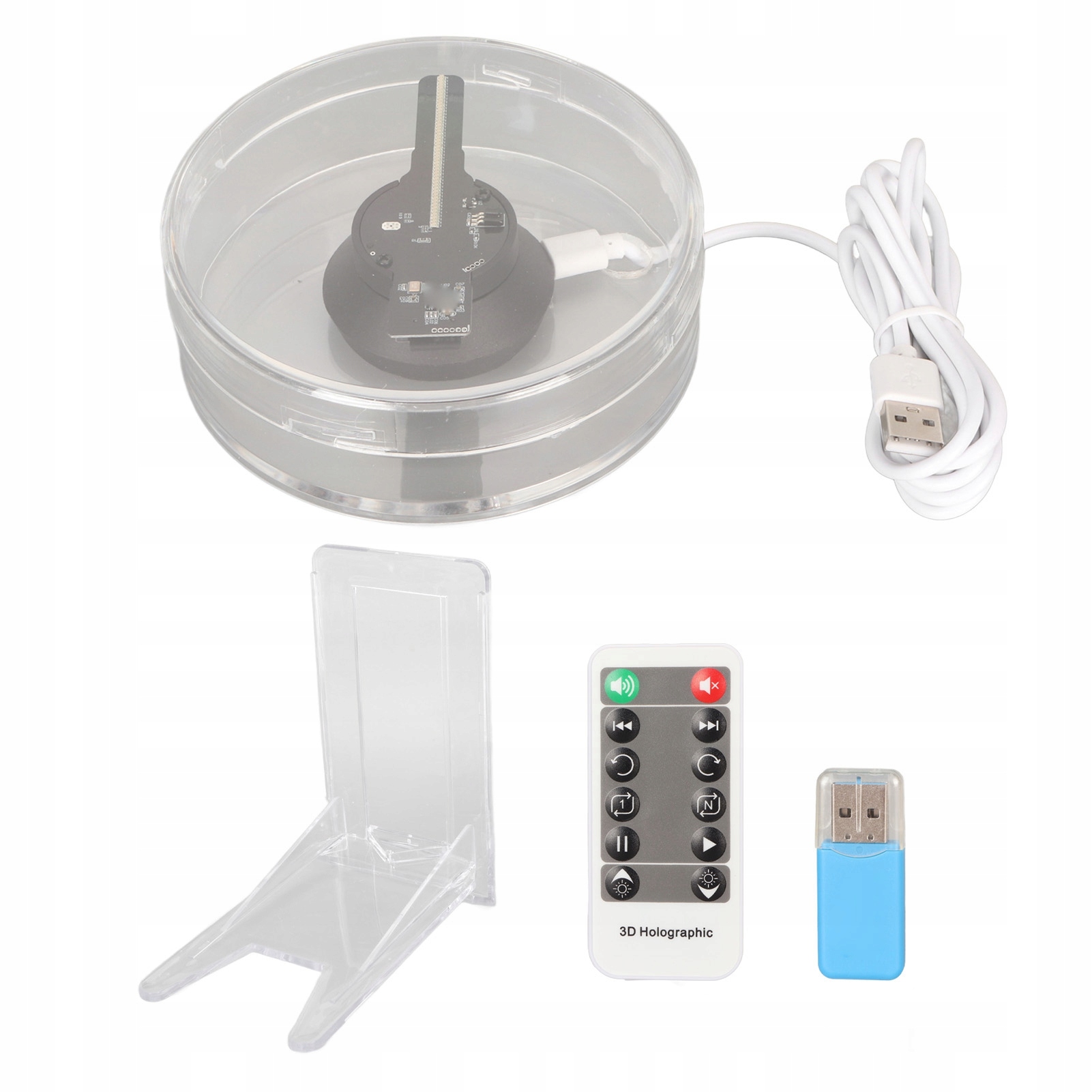 Wentylator z hologramem 3D 48 diod LED Pilot aplikacji Wi-Fi UG
