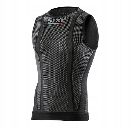 SIXS SMX tričko bez rukávov carbon čierna 3XL/4XL