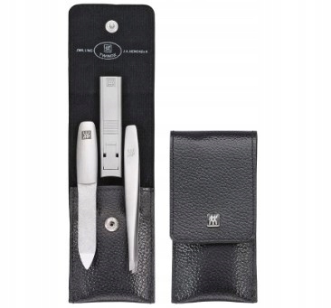 Sada na manikúru Zwilling 97119-004-0 Twinox černé kožené pouzdro, 3 e
