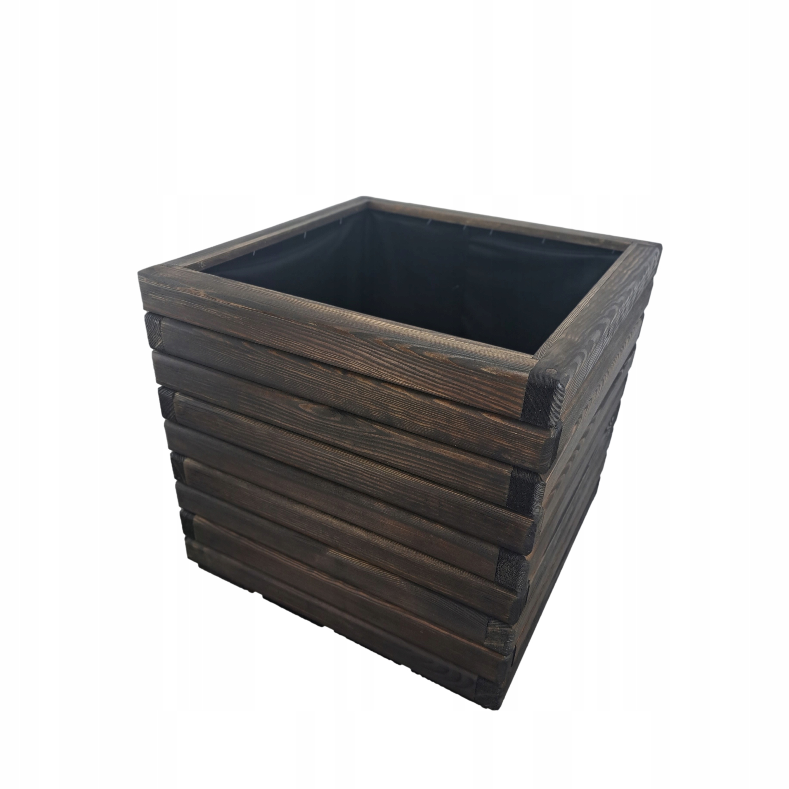Drevený záhradný kvetináč veľký 50/50/50 cm Palisander do Palmy Juki Ihličnanov