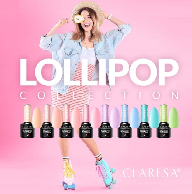 LAKIER HYBRYDOWY CLARESA LOLLIPOP PASTELOWY NR 4 Pojemność 5 ml