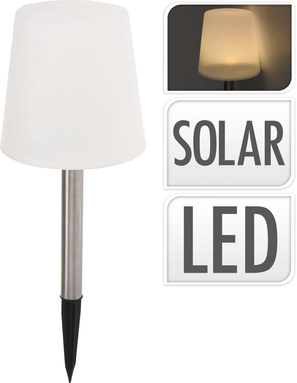 

Lampa solarna dekoracyjna wbijana 15x44cm