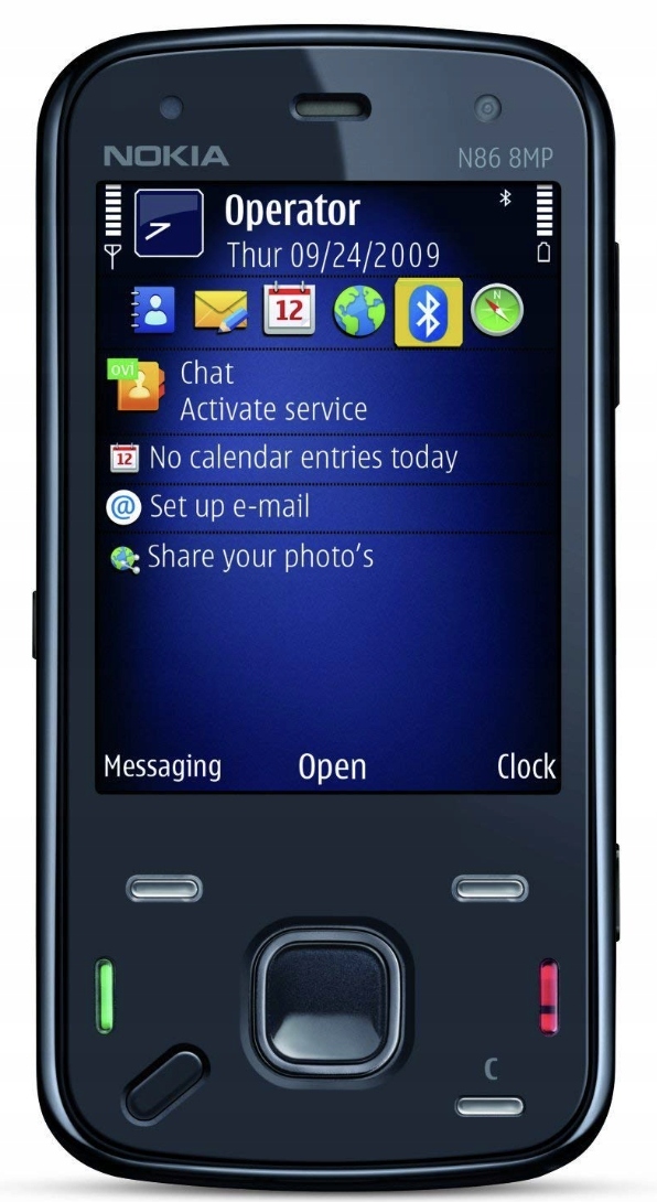 Telefón Nokia N86 1/8 Gb čierny Pl/sz/hu/sk