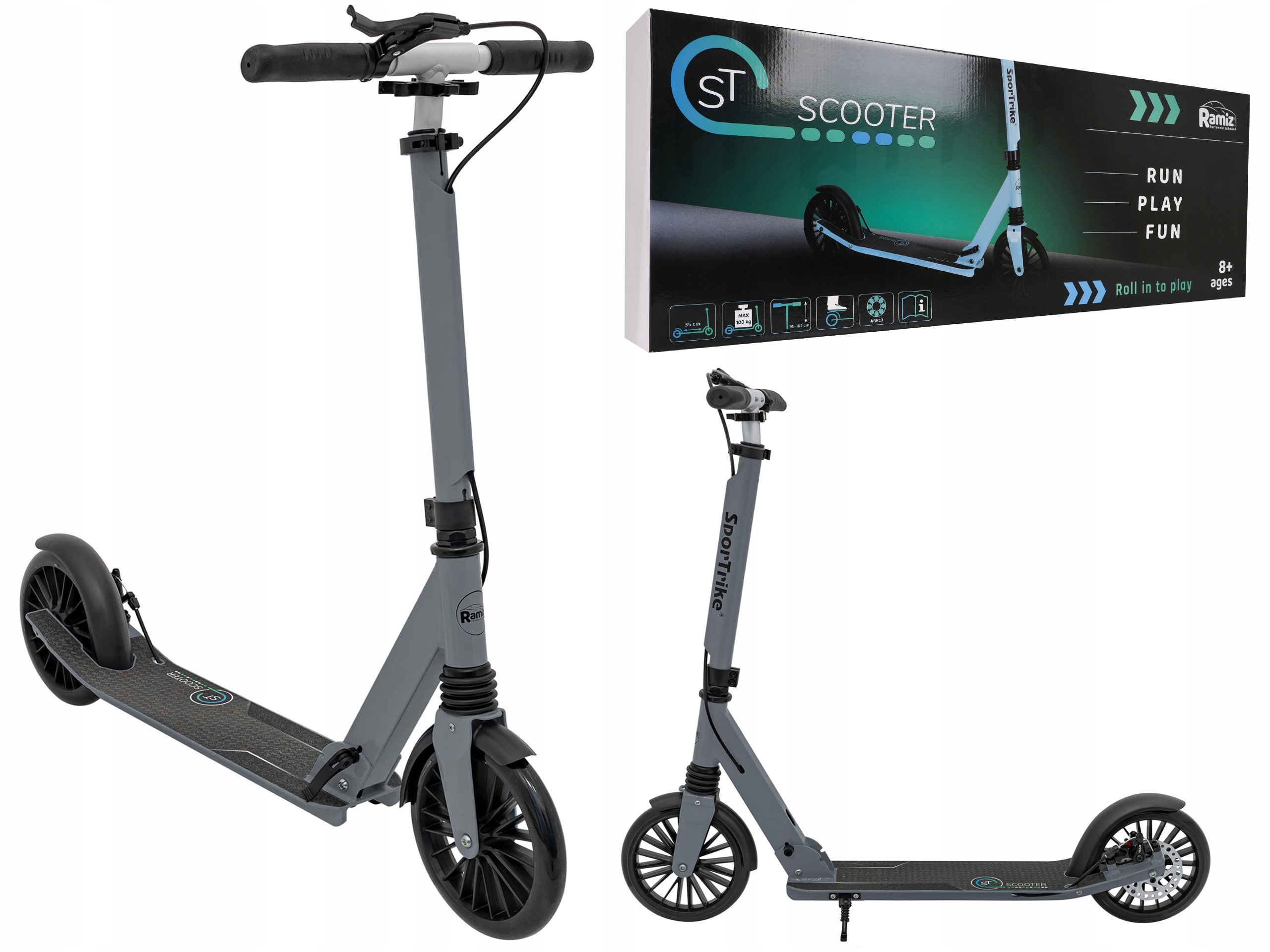 Hulajnoga Dla Dzieci Sportrike Hamulec składana Kauczukowe Koła